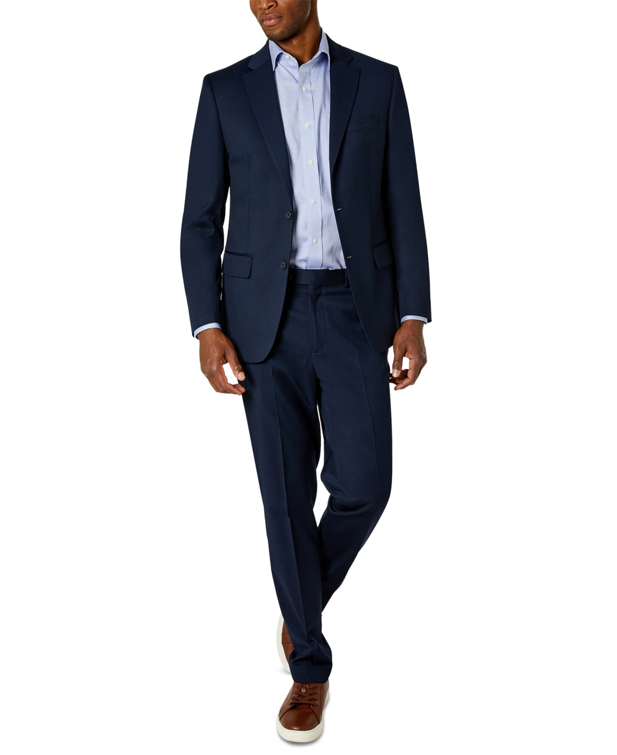 Ternos masculinos Van Heusen Flex Plain Slim Fit azul tamanho 42