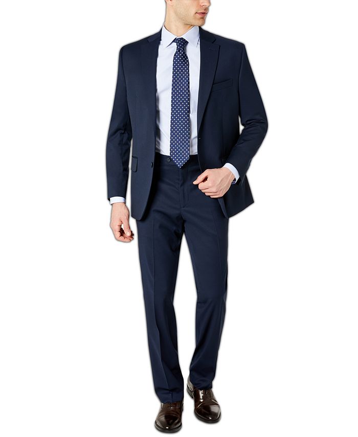 Terno masculino Izod Classic Fit Azul Tamanho 48