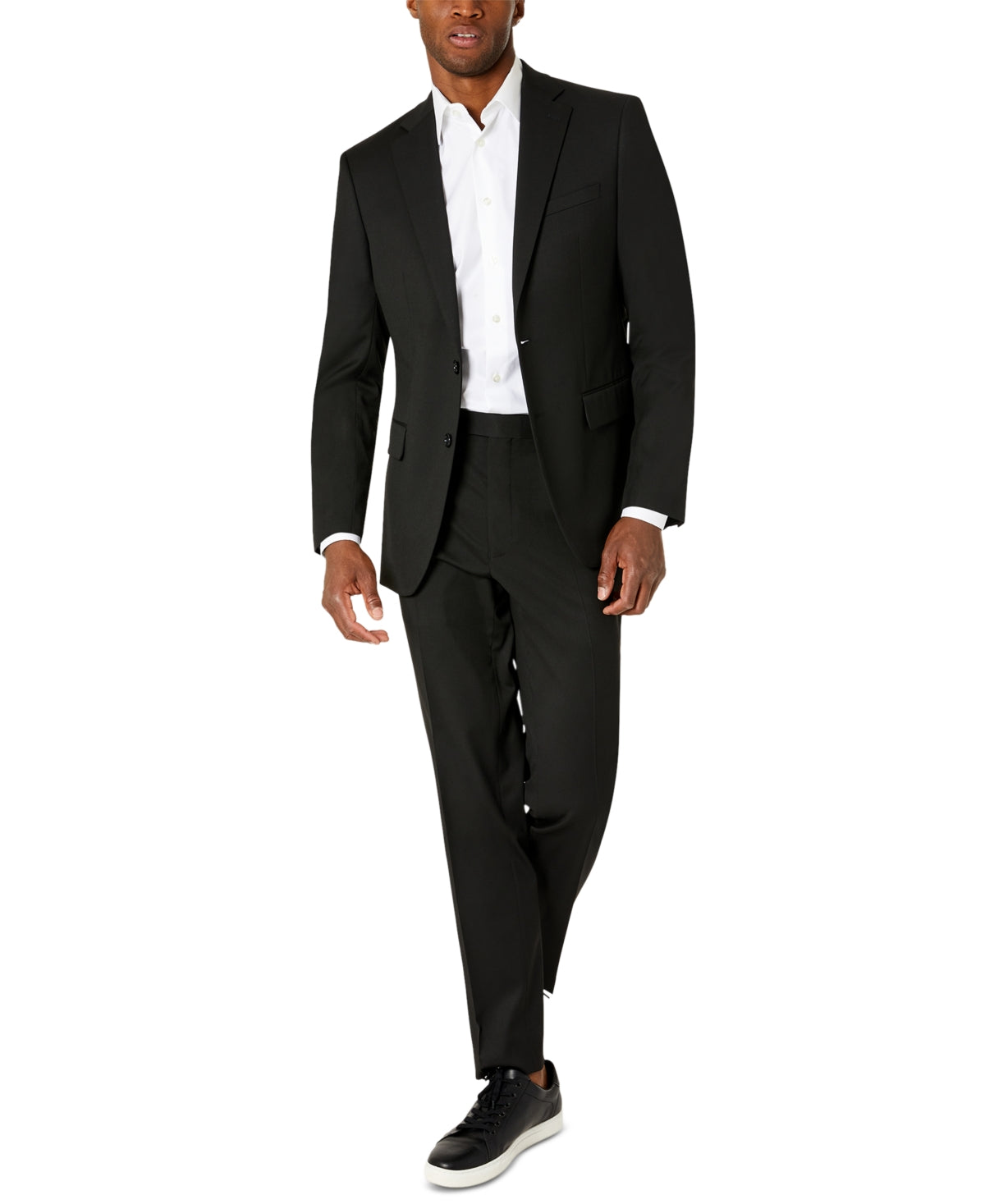 Terno masculino Van Heusen Flex Plain Slim Fit, preto, tamanho 40