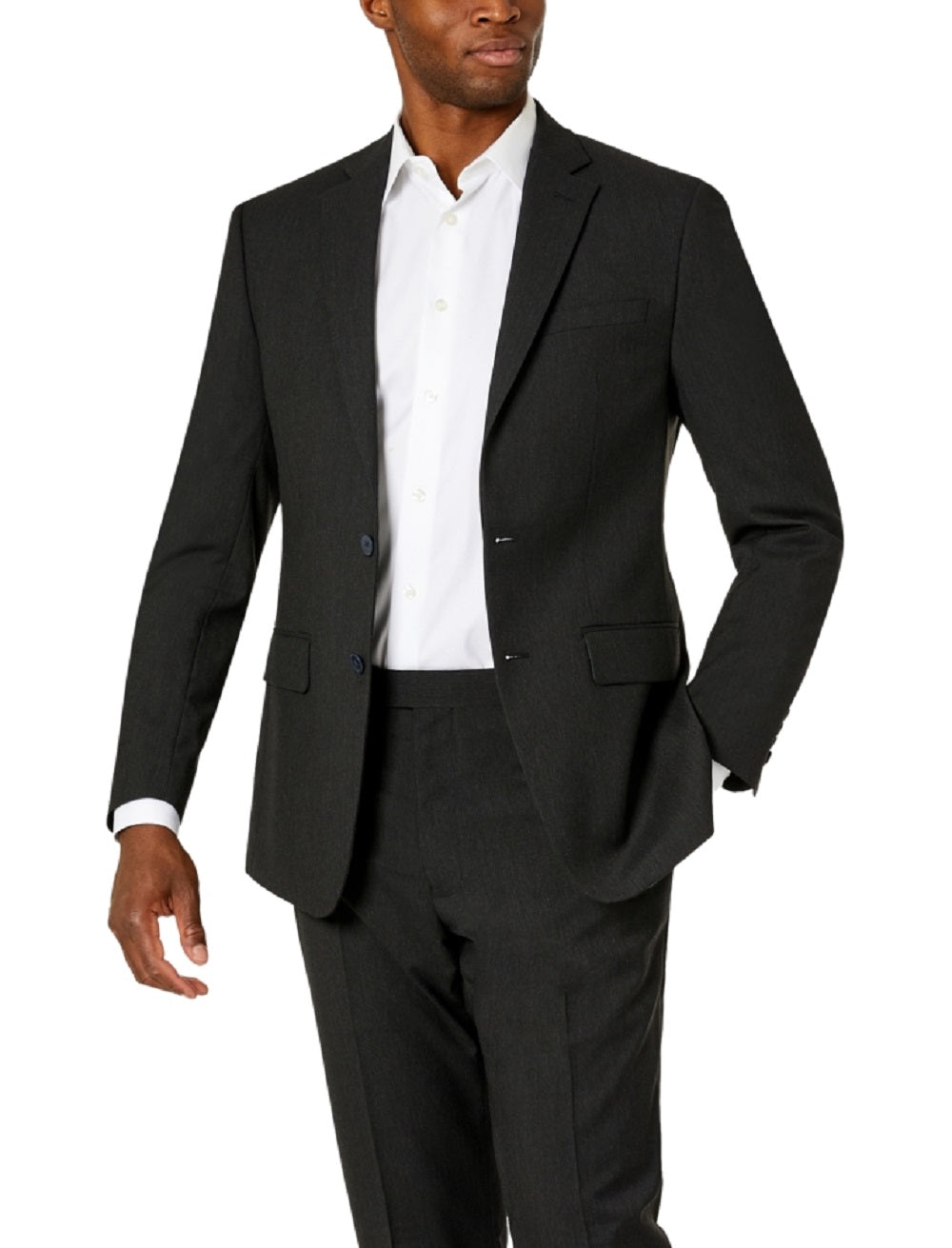 Terno masculino Van Heusen Flex Plain Slim Fit, preto, tamanho 48