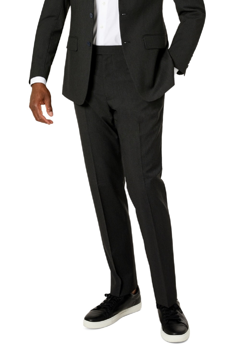 Terno masculino Van Heusen Flex Plain Slim Fit, preto, tamanho 48