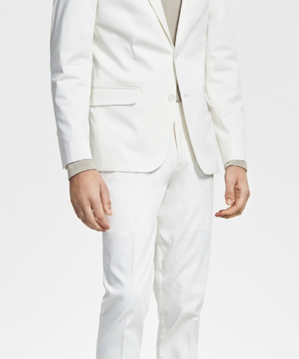 Bar III Jaqueta Masculina Slim Fit Stretch Solid Branca Tamanho 44