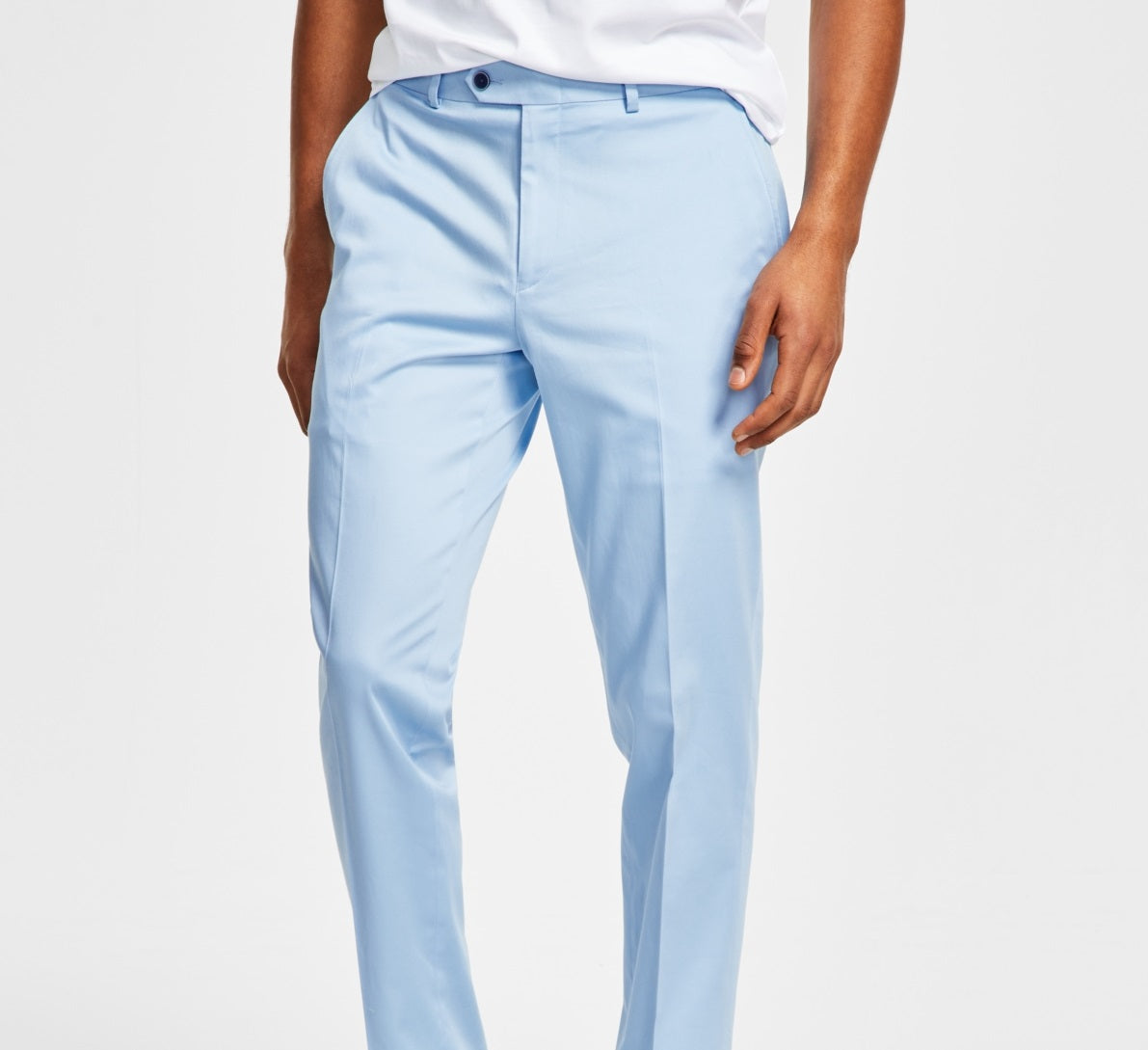 Bar III Masculino Slim Fit Algodão Elástico Sólido Terno Calça Separada Azul Tamanho 30X30