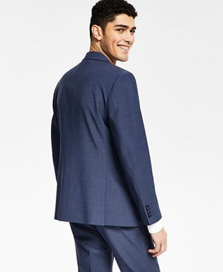 Bar III Men's Slim Fit Solid Suit Jacket Blue Size 42