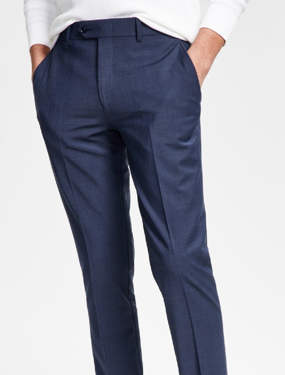 Calça de terno masculina Bar III Slim Fit sólida azul tamanho 38x30