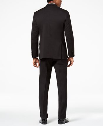 Terno smoking Kenneth Cole Reaction Slim Fit Ready Flex masculino, preto, tamanho 38