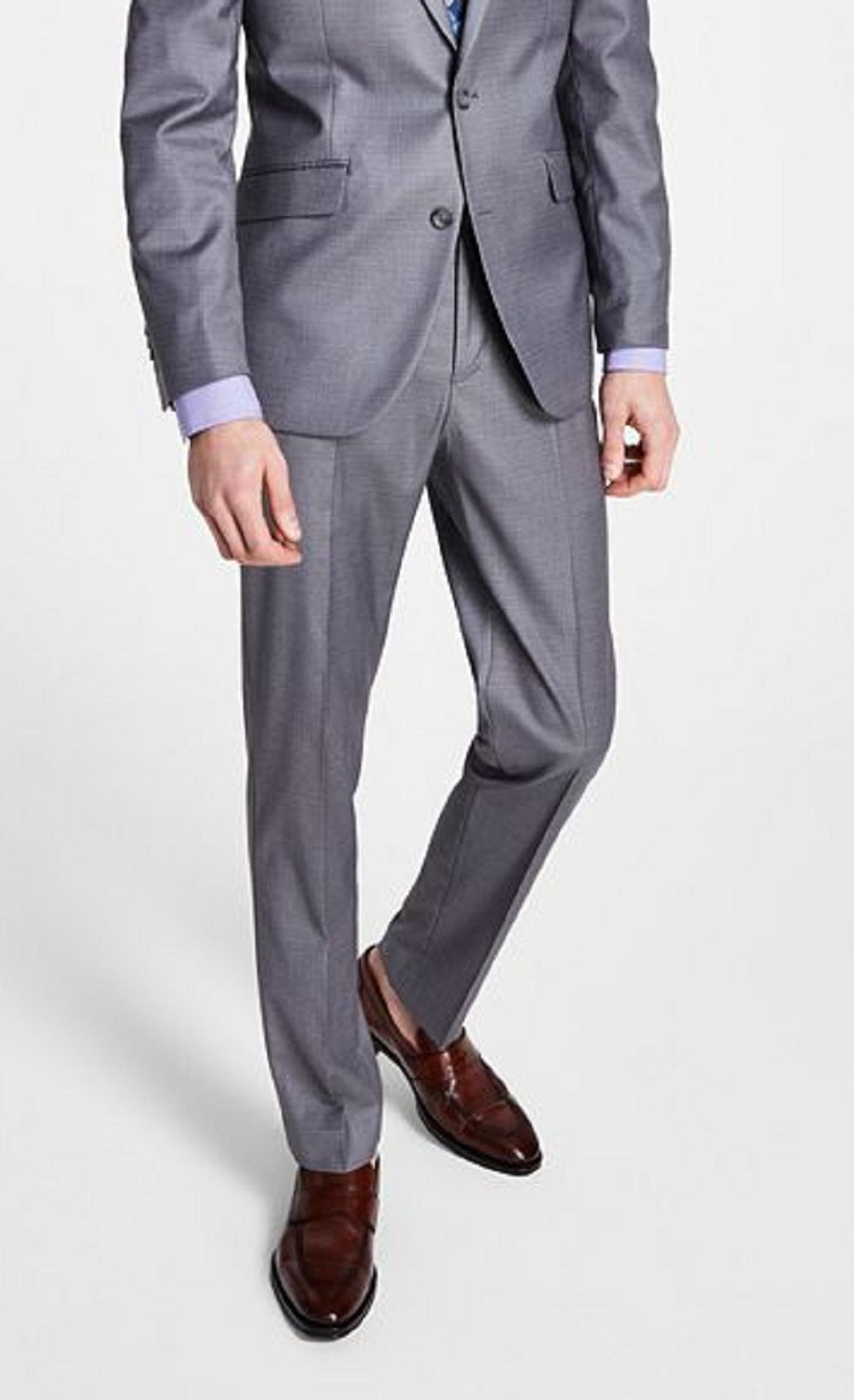 Terno Kenneth Cole Reaction Ready Flex Slim Fit Masculino Cinza Tamanho 36