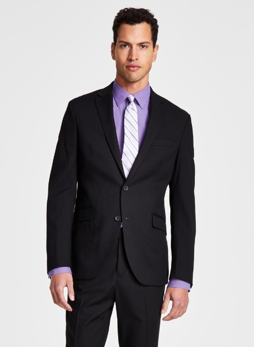 Terno Kenneth Cole Reaction Ready Flex Slim Fit Masculino Preto Tamanho 42