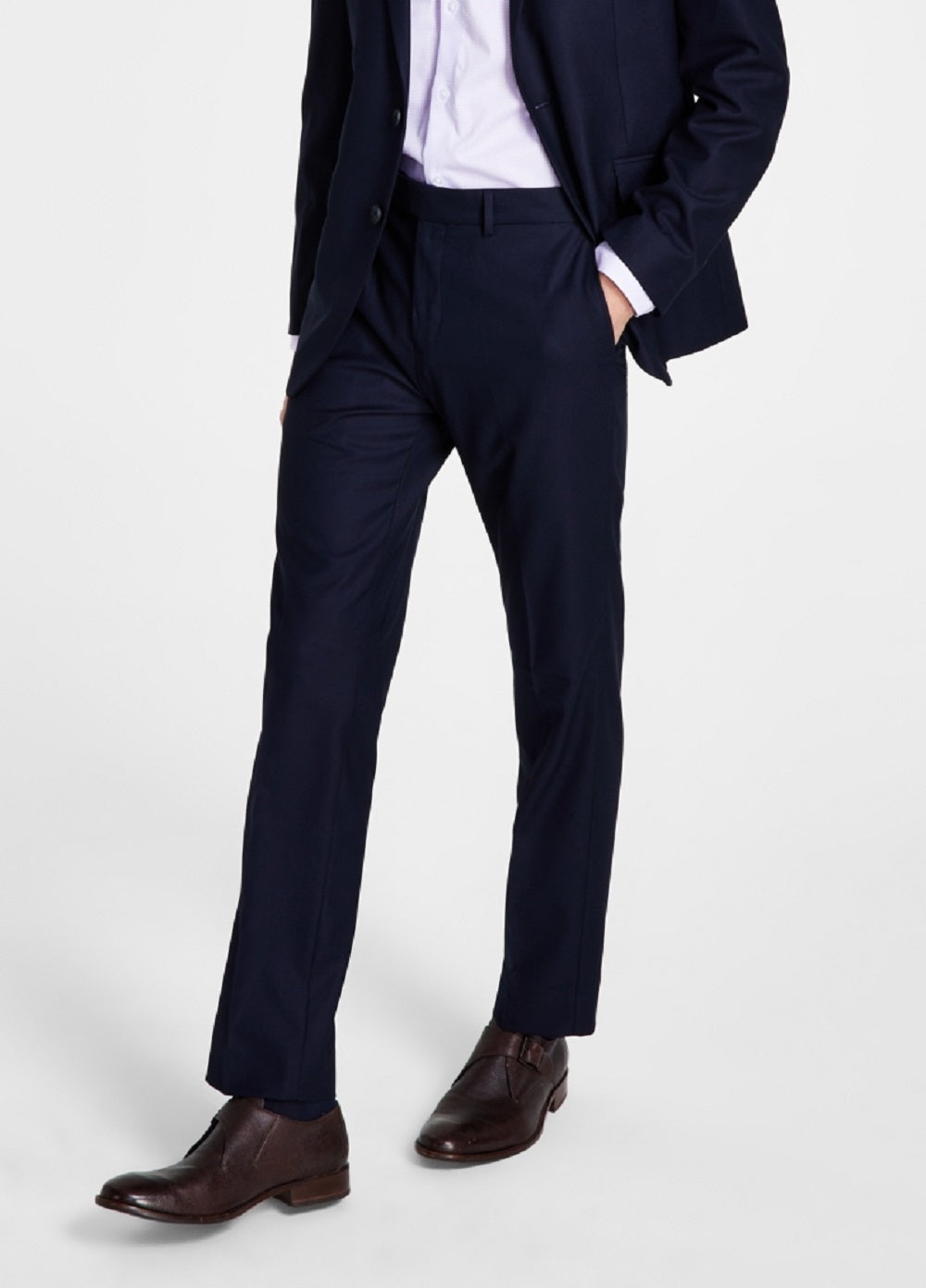 Terno Kenneth Cole Reaction Ready Flex Slim Fit Masculino Azul Tamanho 38