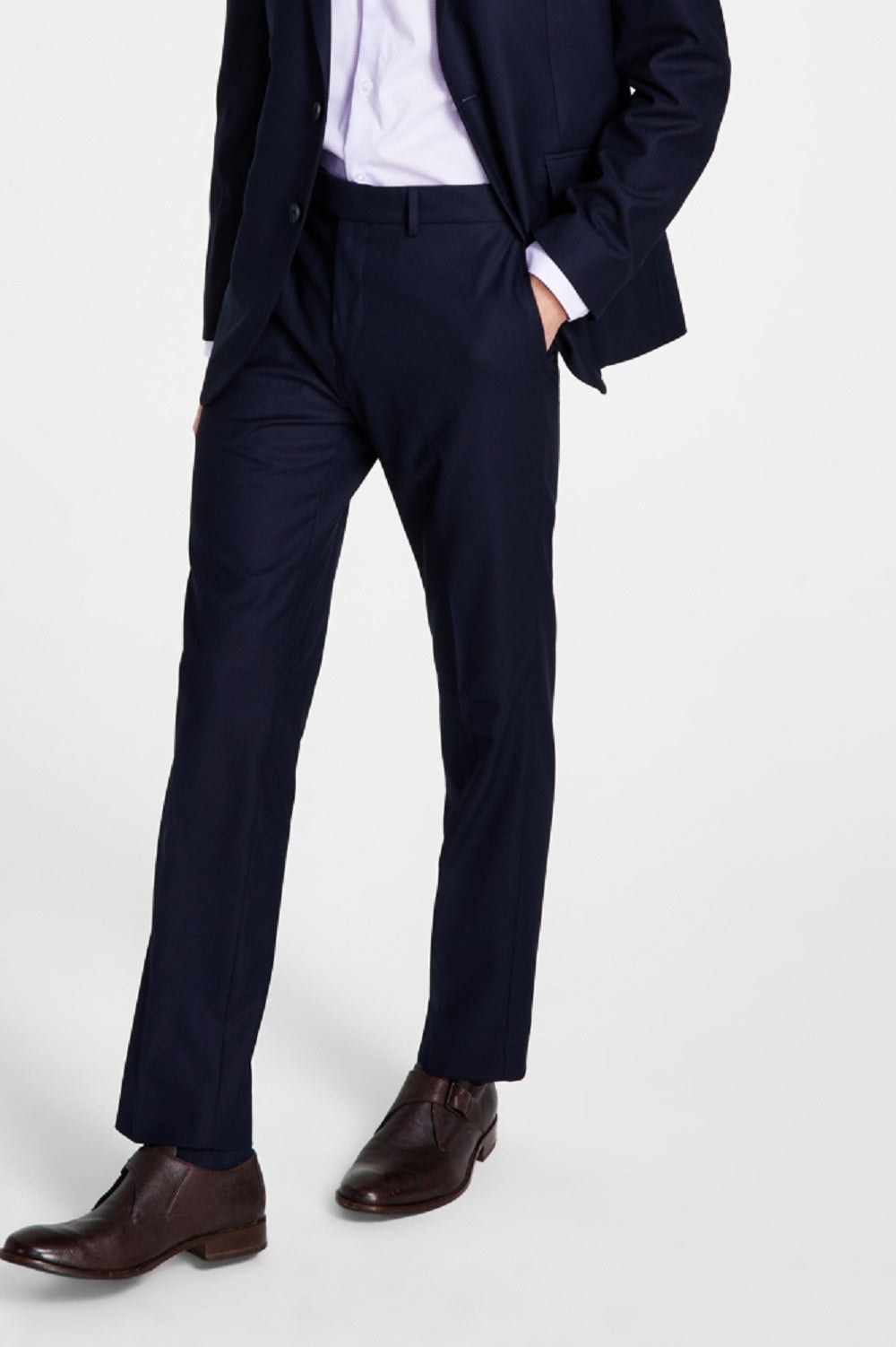 Terno Kenneth Cole Reaction Ready Flex Slim Fit Masculino Azul Tamanho 44