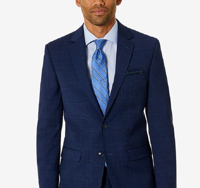 Bar III Terno Masculino Skinny Fit Jaqueta Separada Azul Tamanho 38