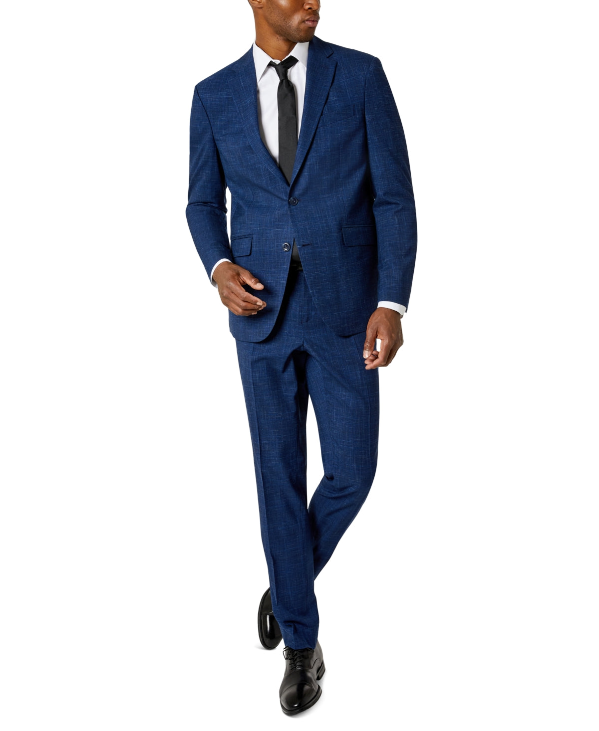 Terno masculino Kenneth Cole Reaction Slim Fit Ready Flex Stretch Azul Tamanho 38