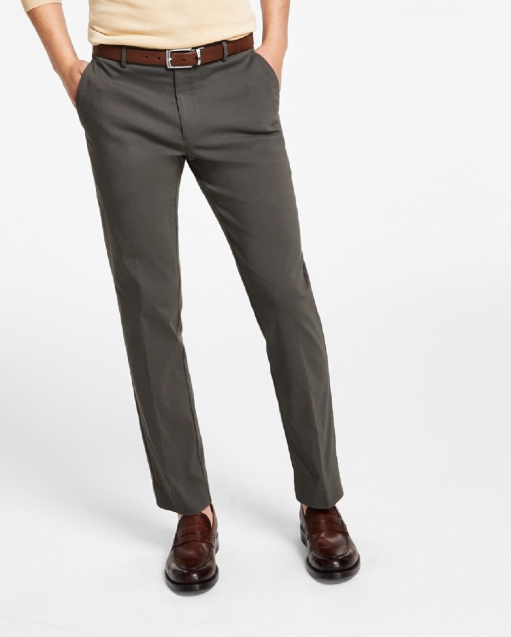 Calça Tommy Hilfiger Masculina Modern Fit Th Flex Stretch Comfort Solid Performance Verde Tamanho 34X30