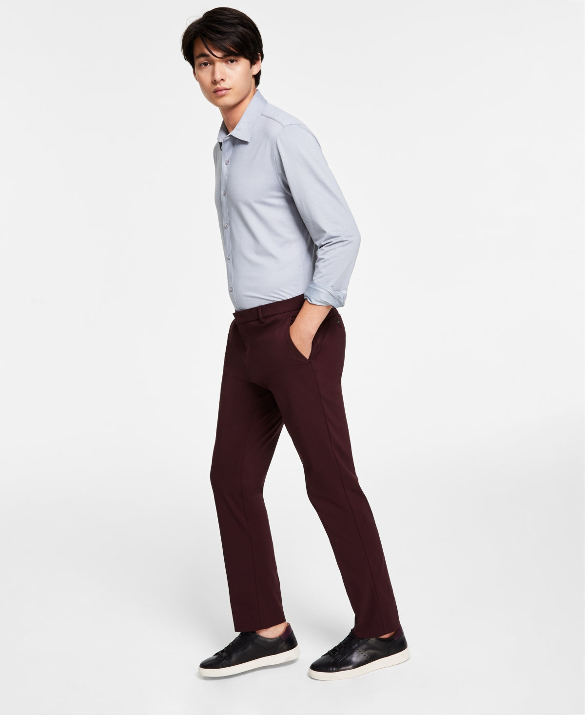 Calça Tommy Hilfiger Masculina Modern Fit Th Flex Stretch Comfort Vermelha Tamanho 36X32