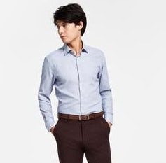 Calça social masculina Ralph Lauren Classic Fit de algodão elástico, tamanho 34x34, vermelha