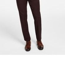 Calça social masculina Ralph Lauren Classic Fit de algodão elástico, tamanho 34x34, vermelha