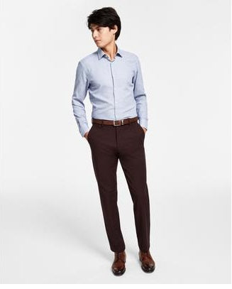 Calça social masculina Ralph Lauren Classic Fit de algodão elástico, tamanho 36x30, vermelha