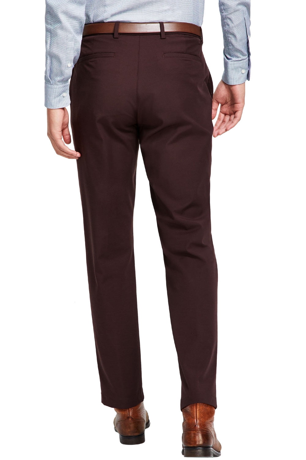 Calça social masculina Ralph Lauren Classic Fit de algodão elástico, marrom, tamanho 38