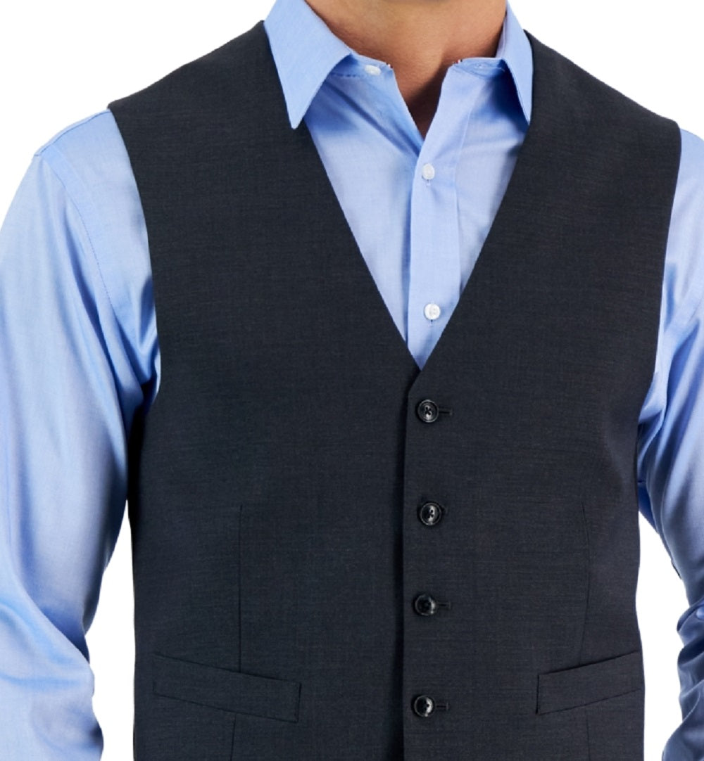 Tommy Hilfiger Colete Masculino Modern Fit Th Flex Stretch Solid Preto Tamanho X-G