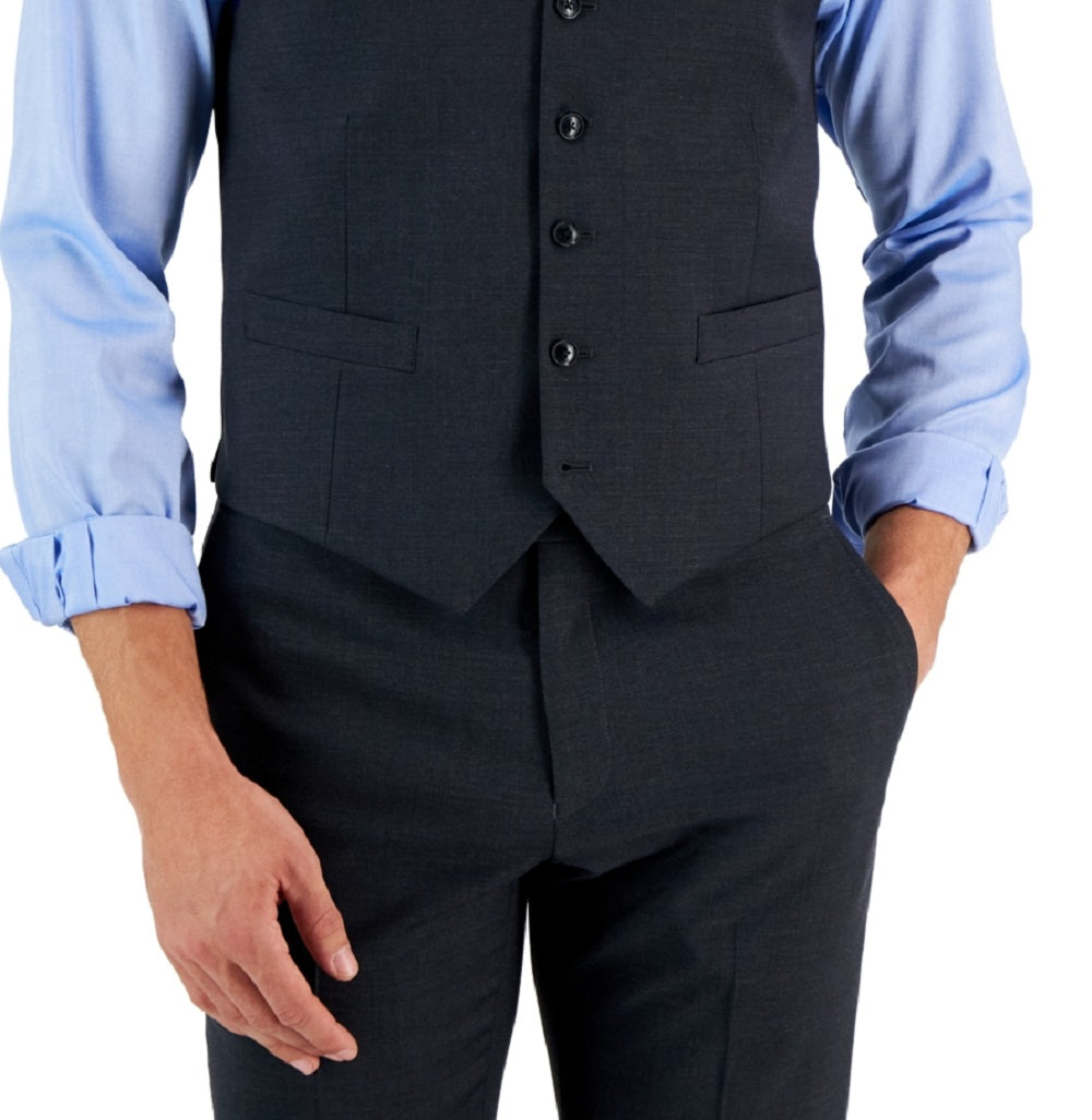 Tommy Hilfiger Colete Masculino Modern Fit Th Flex Stretch Solid Preto Tamanho X-G