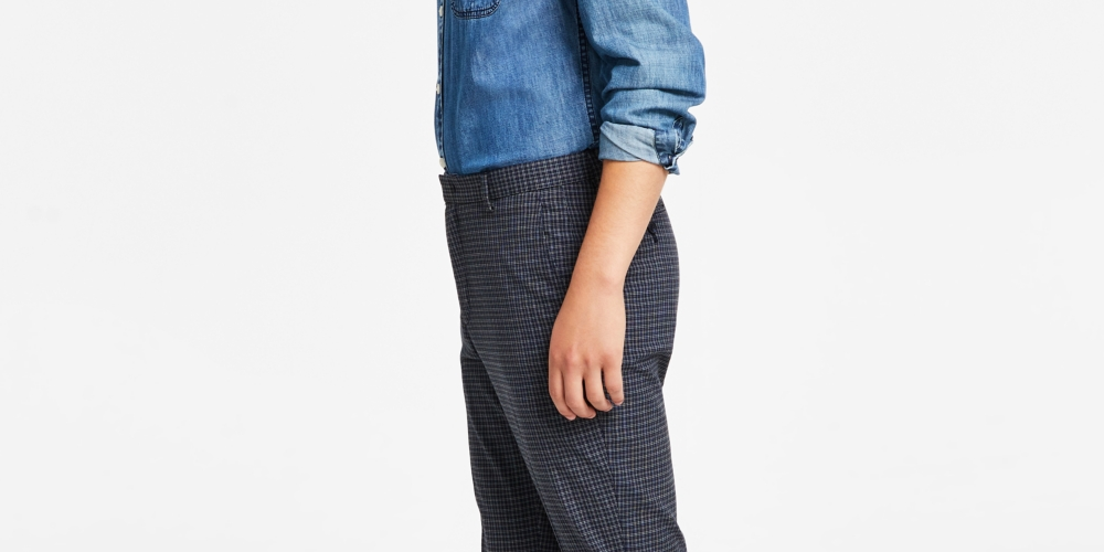 Calça de desempenho Tommy Hilfiger masculina Modern Fit Th Flex Stretch com padrão cinza, tamanho 34x30