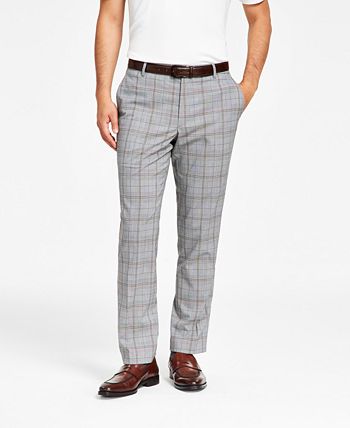Calça Tommy Hilfiger Masculina Modern-Fit Th Flex Stretch Estampada Cinza Tamanho 33X30