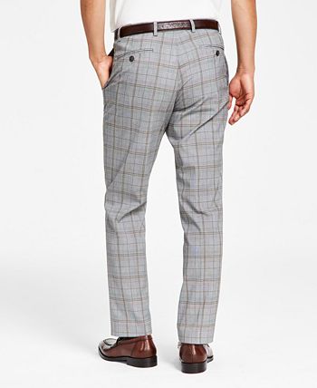 Calça Tommy Hilfiger Masculina Modern-Fit Th Flex Stretch Estampada Cinza Tamanho 33X30