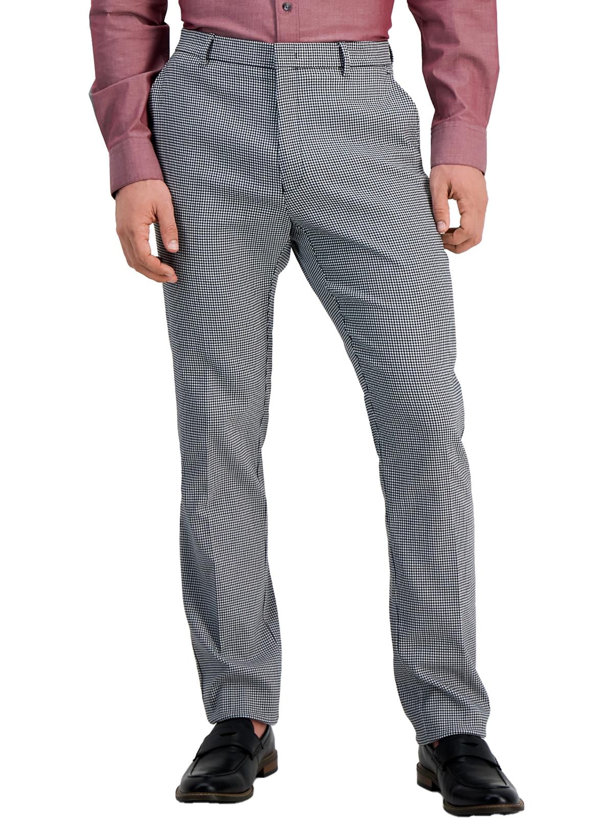 Calça de performance Tommy Hilfiger masculina Modern Fit Th Flex Stretch com padrão azul/branco, tamanho 36x30