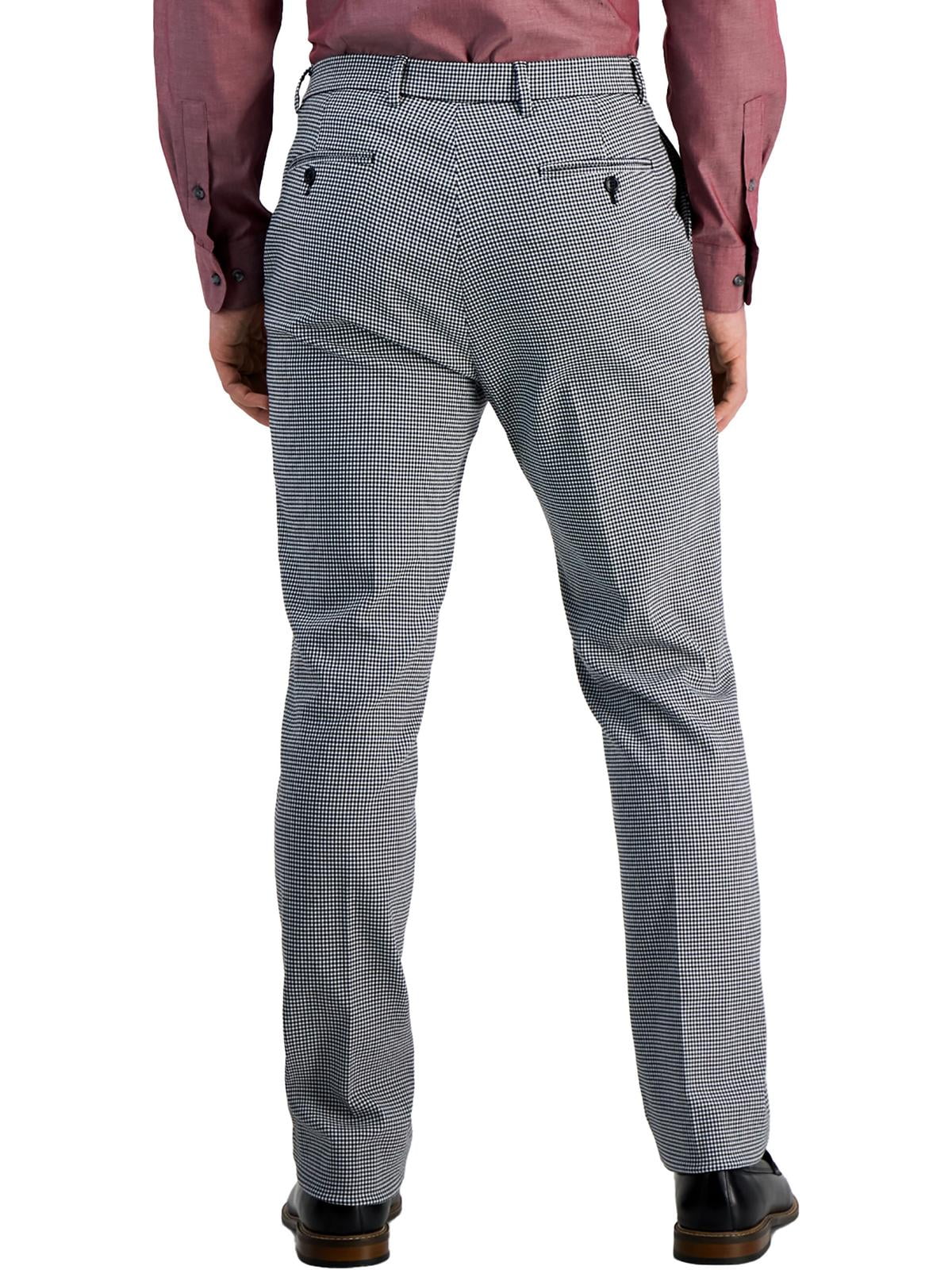 Calça de performance Tommy Hilfiger masculina Modern Fit Th Flex Stretch com padrão azul/branco, tamanho 36x30