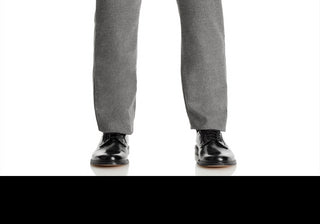 Calças de flanela sob medida da loja masculina da Bloomingdale's