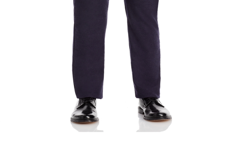 Calças de flanela sob medida da loja masculina da Bloomingdale's