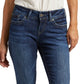 Calça jeans skinny feminina Suki Distressed da Silver Jeans Co., azul, tamanho 33x31