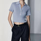 Something Navy - RIBBED SHORT SLEEVE POLO