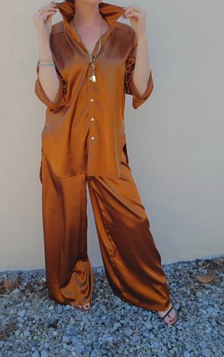 Adrienne - Women's Satin Pants