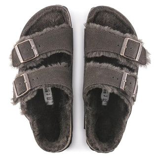 Birkenstock - Sandália feminina Arizona Shearling Suede