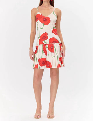 Adelyn Rae - Camila Rose Print Pleated Mini Dress