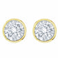 Diana M Jewels - 0.50 Cts Bezel Diamond Stud Earrings