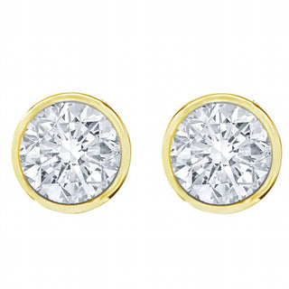 Diana M Jewels - Brincos de diamante com bisel de 0,50 cts