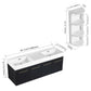 Modern Wall Mounted Bathroom Vanity With Resin Sink and Storage Rack