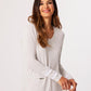 French Kyss - Zip Pocket V-Neck Top