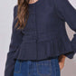 Able - Tweed Shimmer Peplum Jacket