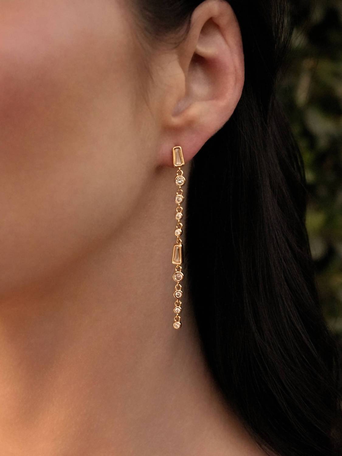 Ettika - Women's Crystal Linear Earrings