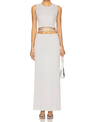 525 America - Spencer Lurex Pleated Maxi Skirt