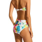 Seafolly - High Waisted Bandeau Postcard Print Bikini