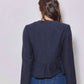 Able - Tweed Shimmer Peplum Jacket
