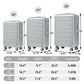 3-Piece ABS Spinner Wheel Luggage Set with Combination Lock