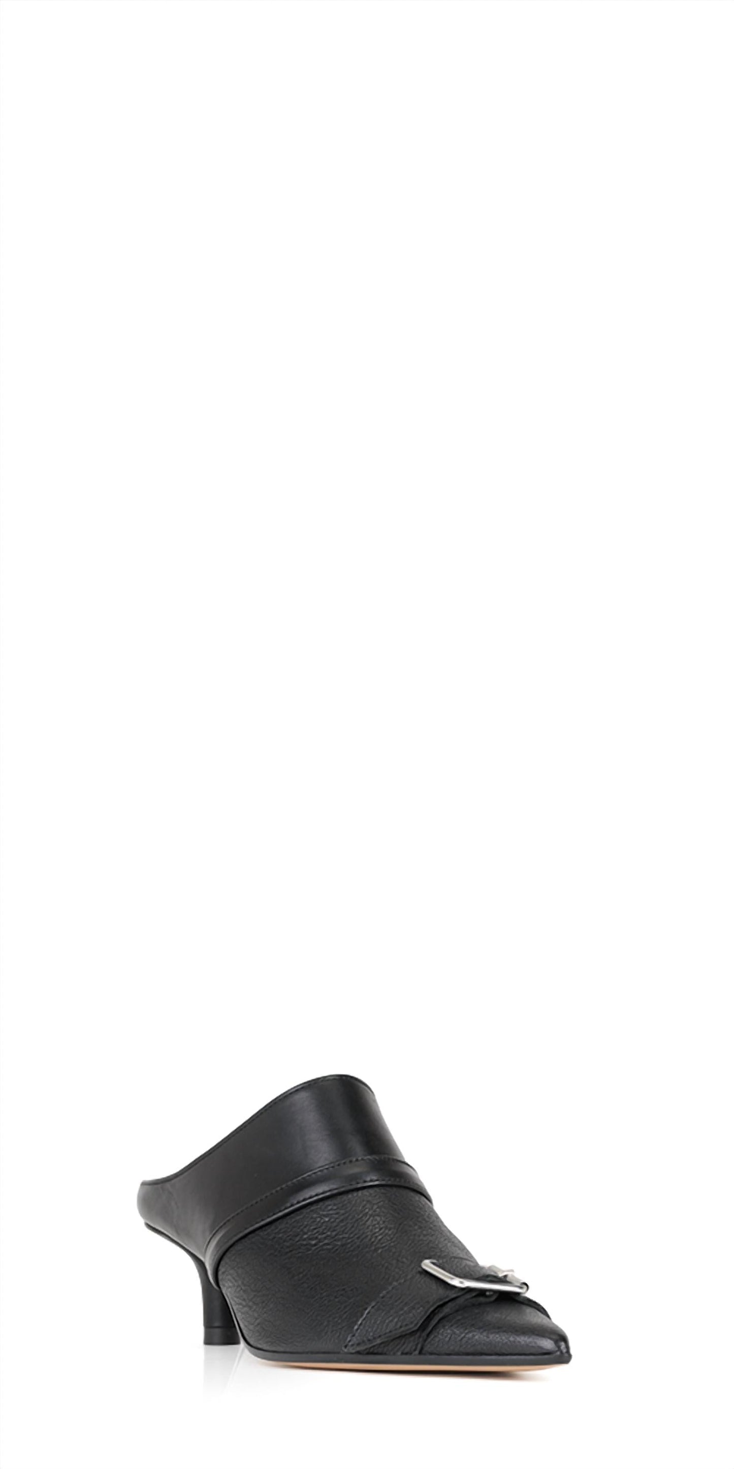 Maison Margiela - Women's Leather Buckle Mules Heel