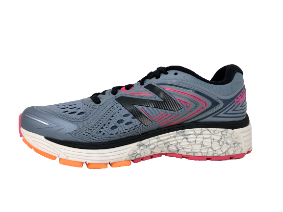 Tênis de corrida New Balance 860V8 feminino cinza/rosa