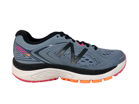 Tênis de corrida New Balance 860V8 feminino cinza/rosa