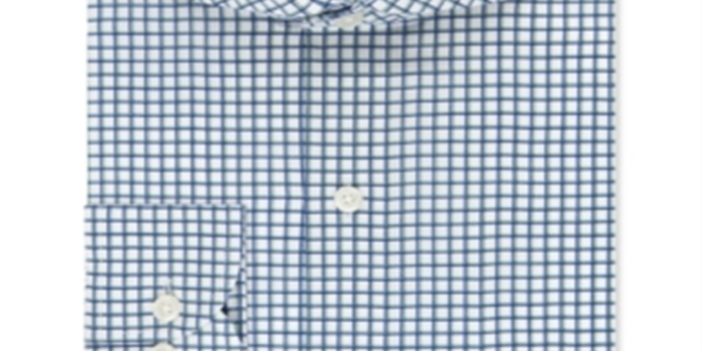 Camisa social masculina Tommy Hilfiger com gola xadrez e ajuste clássico, verde, tamanho 17,5 x 32 x 33